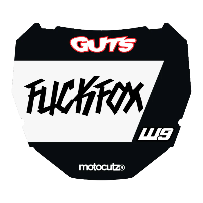 CUSTOM ODI NUMBER PLATE DECAL