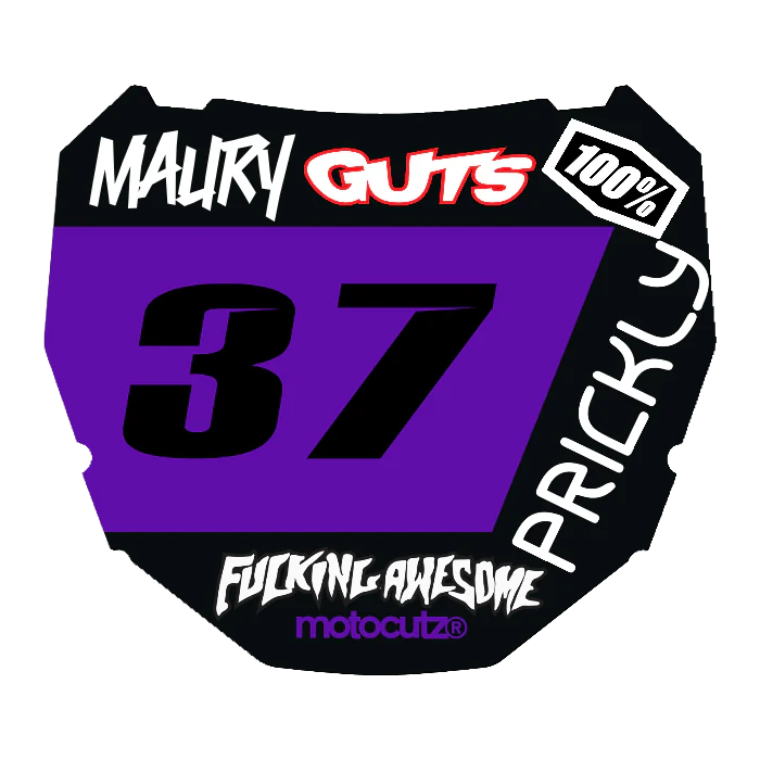 CUSTOM ODI NUMBER PLATE DECAL