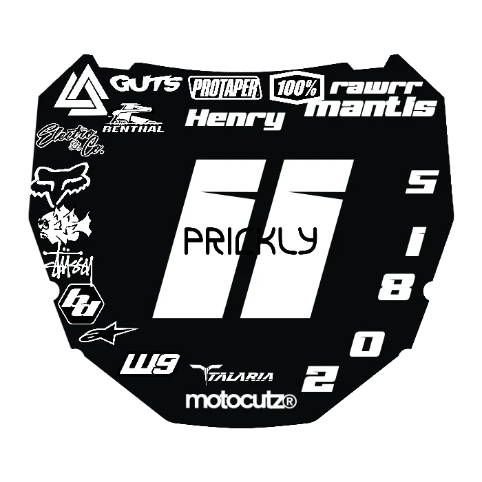 CUSTOM ODI NUMBER PLATE DECAL