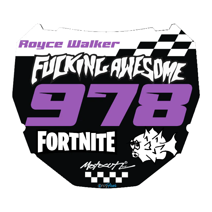CUSTOM ODI NUMBER PLATE DECAL
