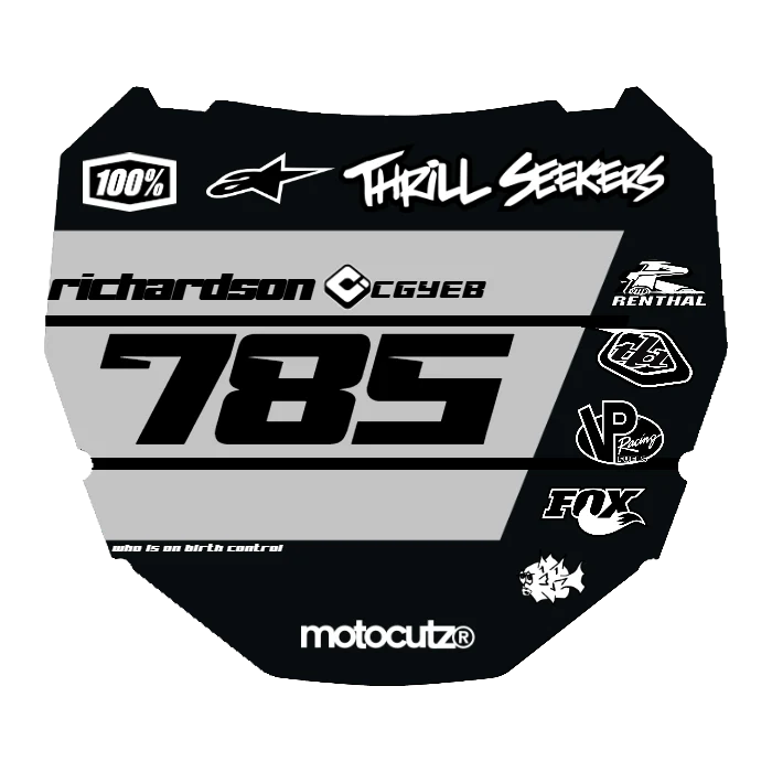 CUSTOM ODI NUMBER PLATE DECAL