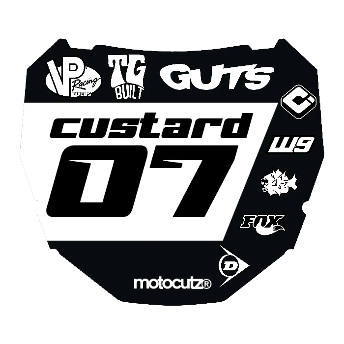 CUSTOM ODI NUMBER PLATE DECAL