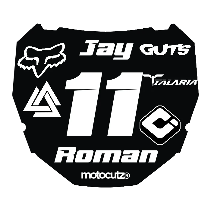 CUSTOM ODI NUMBER PLATE DECAL
