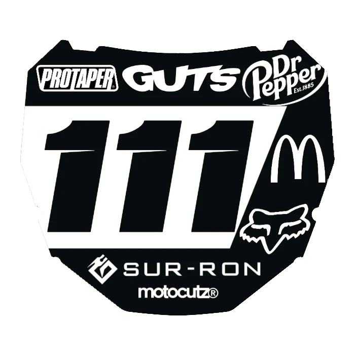 CUSTOM ODI NUMBER PLATE DECAL