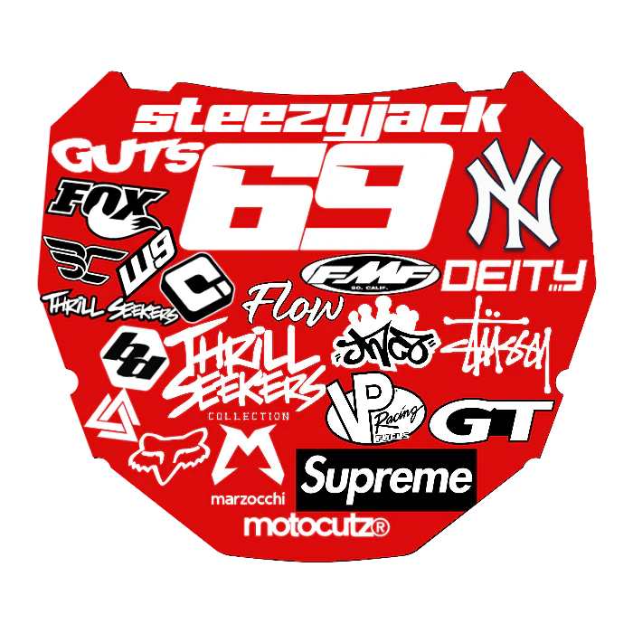 CUSTOM ODI NUMBER PLATE DECAL