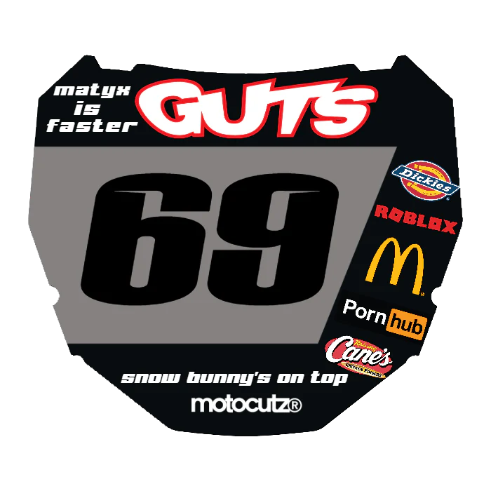 CUSTOM ODI NUMBER PLATE DECAL