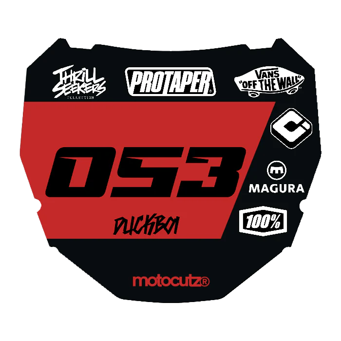 CUSTOM ODI NUMBER PLATE DECAL