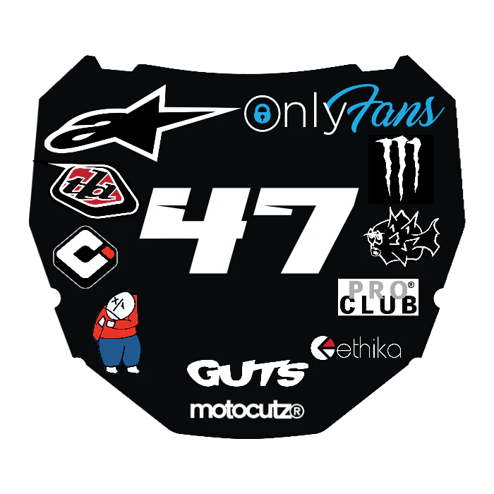 CUSTOM ODI NUMBER PLATE DECAL