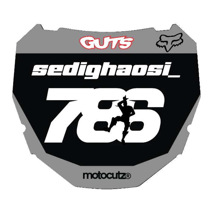 CUSTOM ODI NUMBER PLATE DECAL