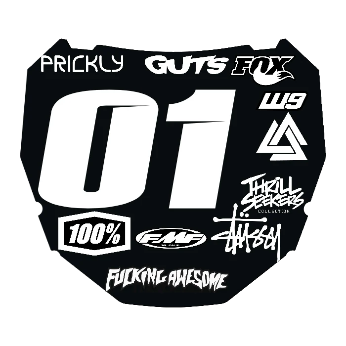 CUSTOM ODI NUMBER PLATE DECAL