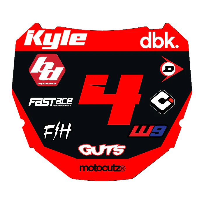 CUSTOM ODI NUMBER PLATE DECAL