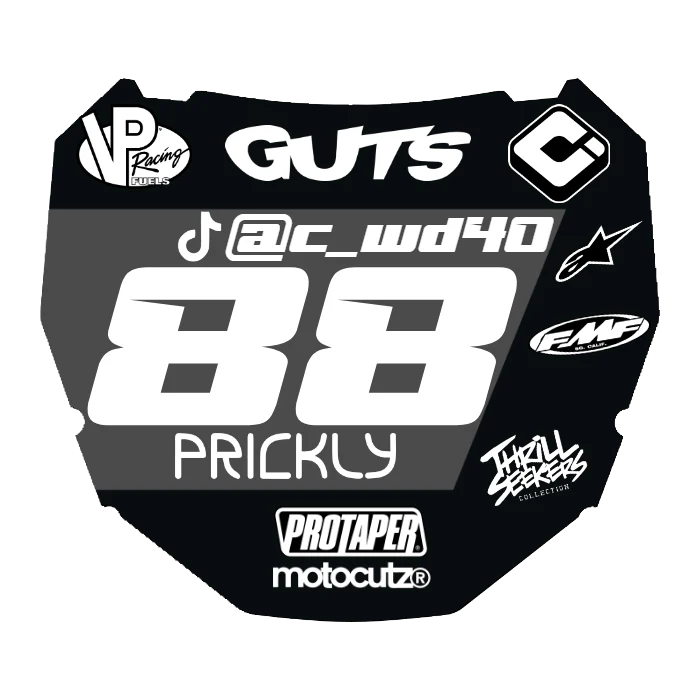 CUSTOM ODI NUMBER PLATE DECAL