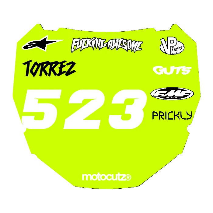 CUSTOM ODI NUMBER PLATE DECAL
