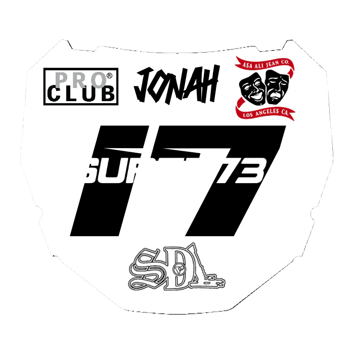CUSTOM ODI NUMBER PLATE DECAL