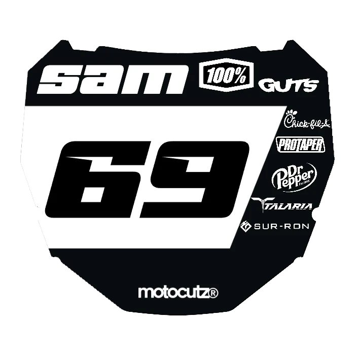 CUSTOM ODI NUMBER PLATE DECAL