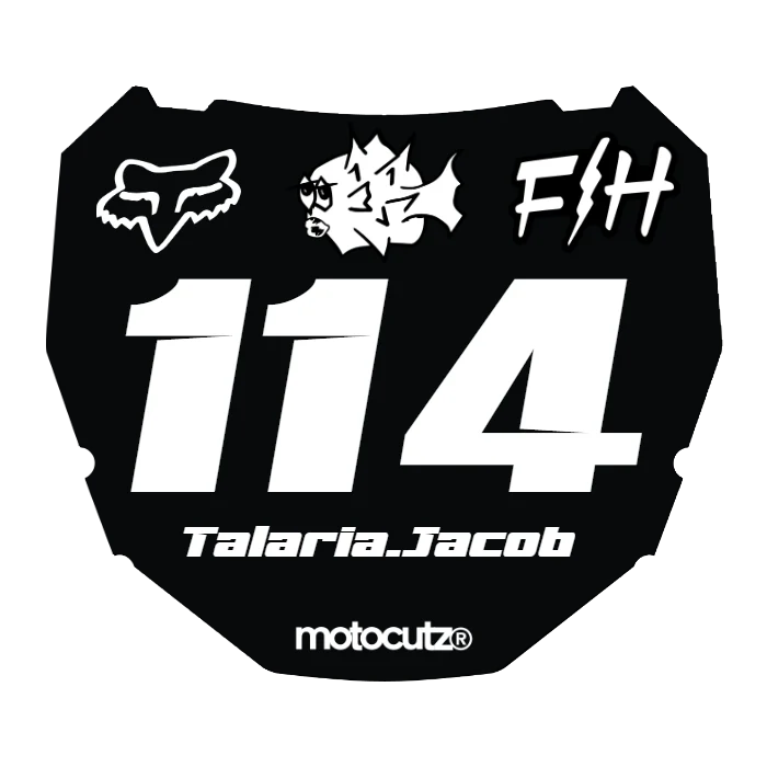 CUSTOM ODI NUMBER PLATE DECAL