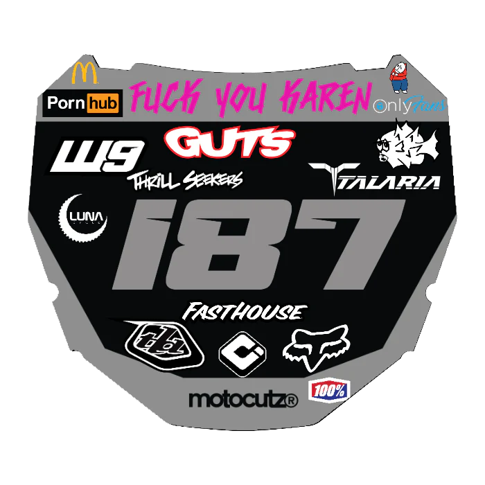 CUSTOM ODI NUMBER PLATE DECAL