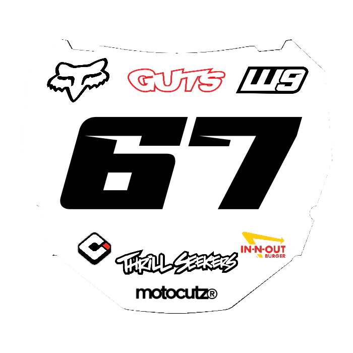 CUSTOM ODI NUMBER PLATE DECAL