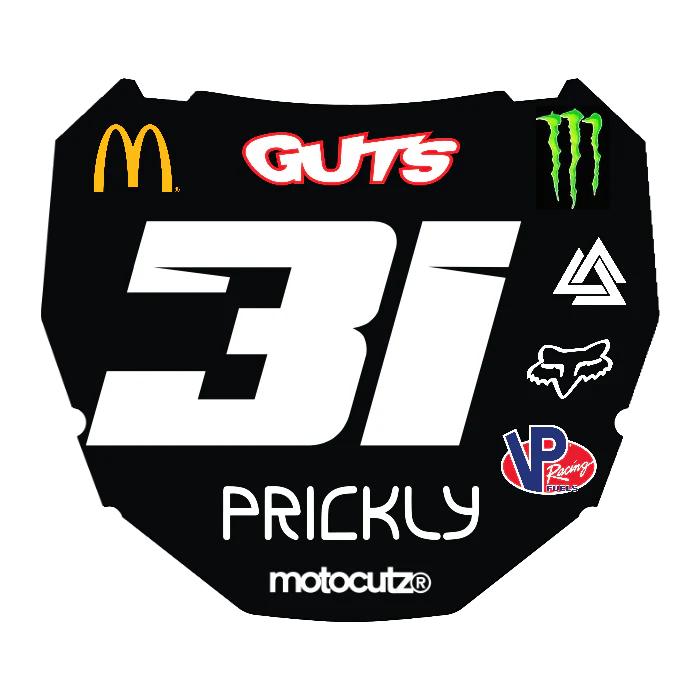 CUSTOM ODI NUMBER PLATE DECAL