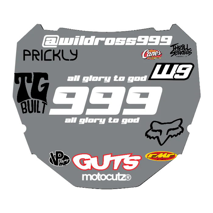 CUSTOM ODI NUMBER PLATE DECAL
