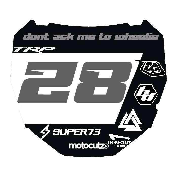 CUSTOM ODI NUMBER PLATE DECAL