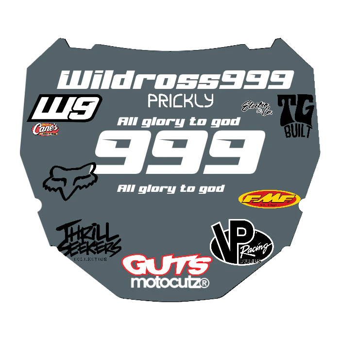 CUSTOM ODI NUMBER PLATE DECAL