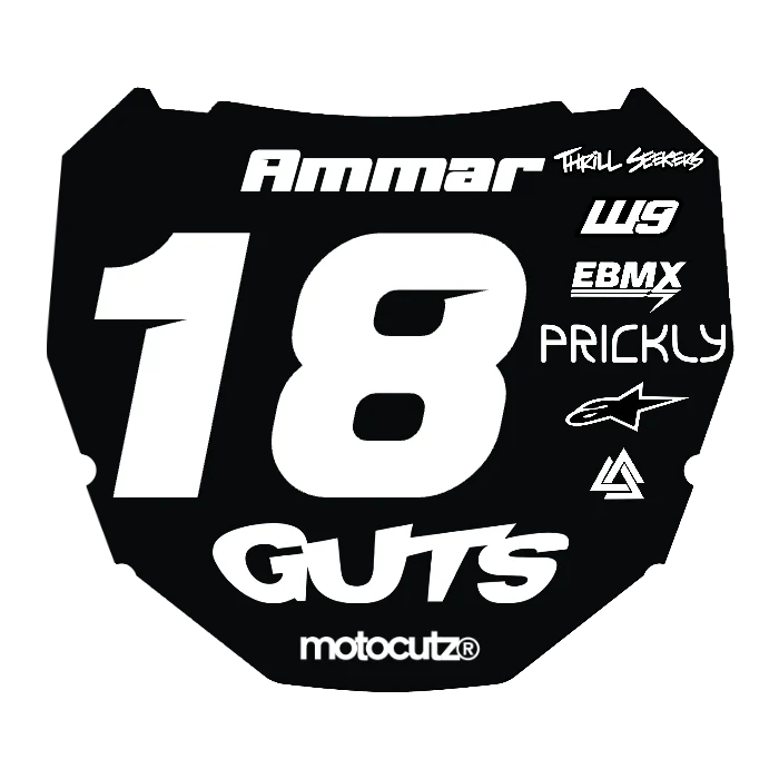CUSTOM ODI NUMBER PLATE DECAL
