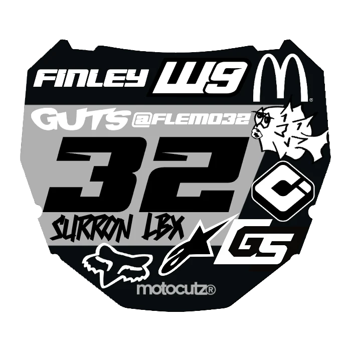CUSTOM ODI NUMBER PLATE DECAL